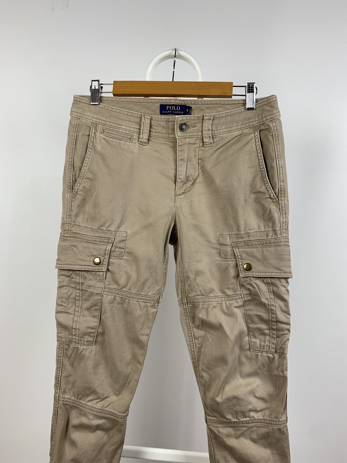Polo Ralph Lauren Vintage Polo Ralph Lauren Beige Women’s Cargo Pants Size 28" / US 6 / IT 42 - 8 Thumbnail