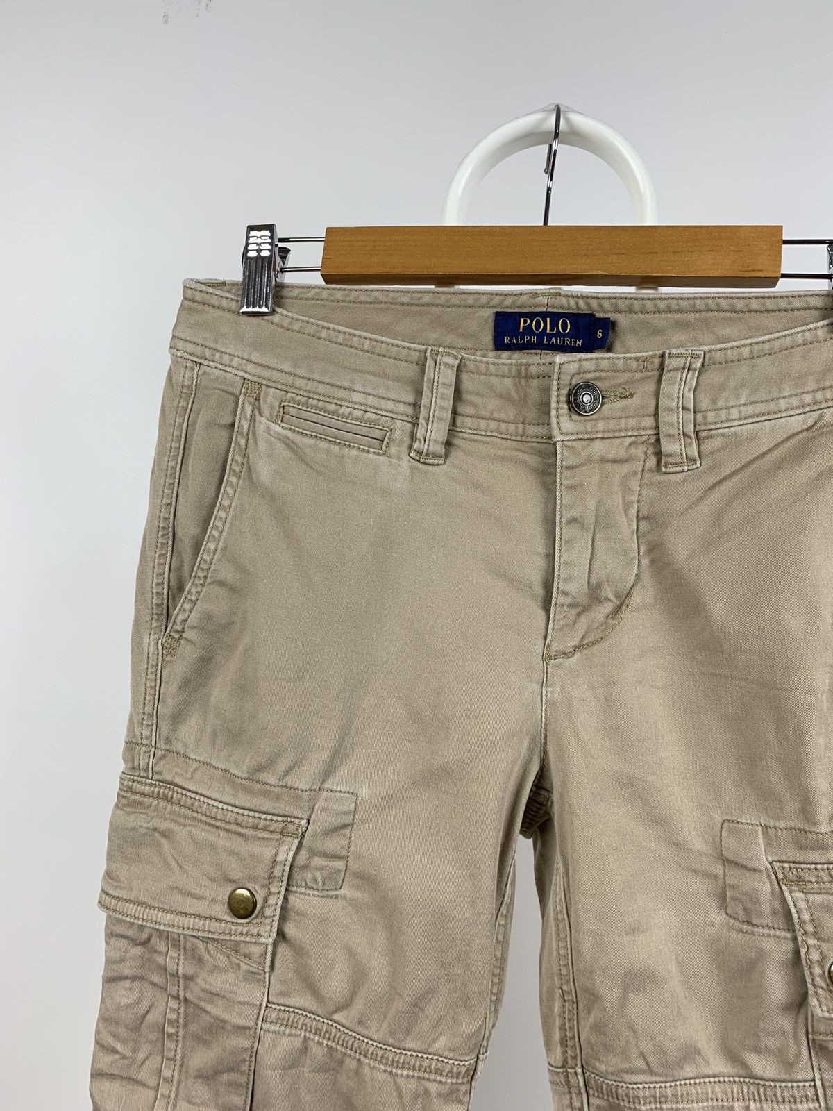 Polo Ralph Lauren Vintage Polo Ralph Lauren Beige Women’s Cargo Pants Size 28" / US 6 / IT 42 - 10 Thumbnail