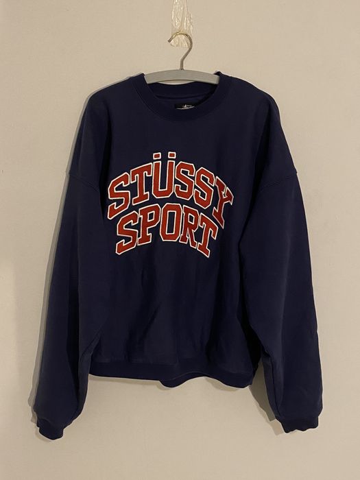 Stussy STUSSY SPORT RELAXED OVERSIZED CREW NAVY | Grailed