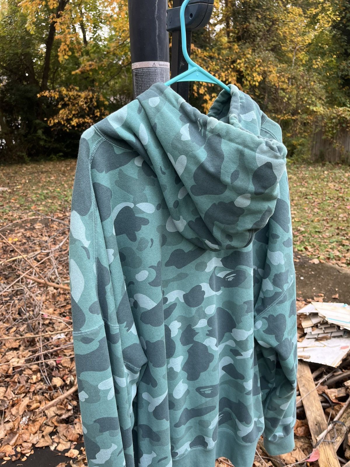 Bape Bape Pullover Hoodie Oversized Green XXL Size US XXL / EU 58 / 5 - 1 Thumbnail