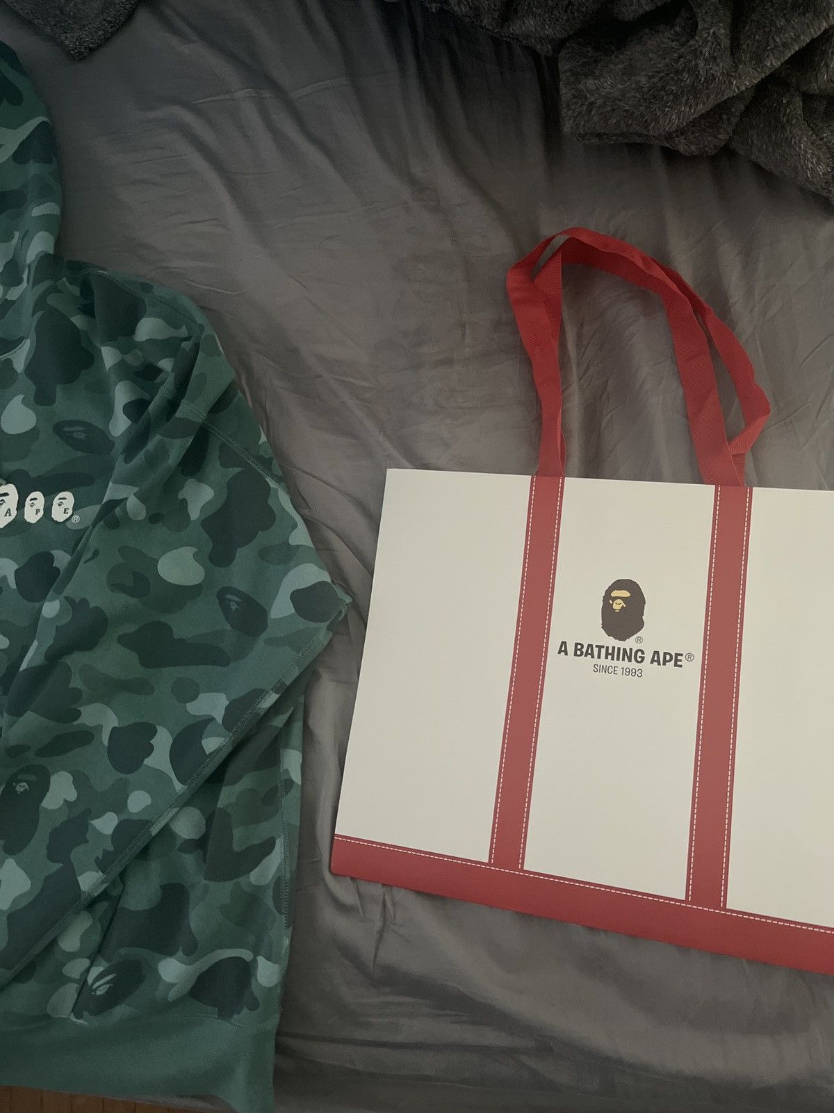 Bape Bape Pullover Hoodie Oversized Green XXL Size US XXL / EU 58 / 5 - 3 Thumbnail