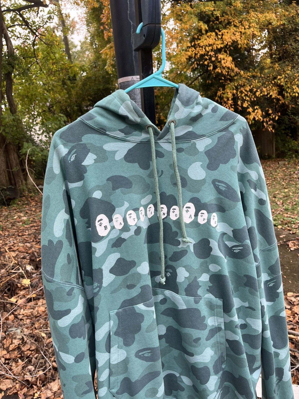 Bape Bape Pullover Hoodie Oversized Green XXL Size US XXL / EU 58 / 5 - 2 Thumbnail