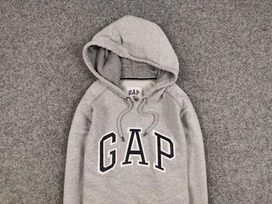 Gap Vintage Gap Blank Boxy Grey Hoodie Big Embroidered Logo Size US XL / EU 56 / 4 - 2 Thumbnail