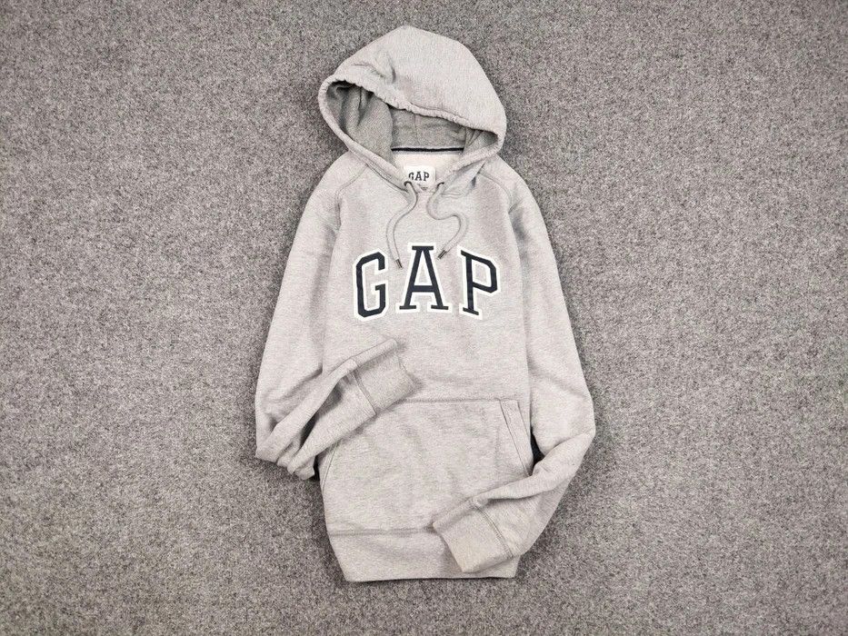 Gap Vintage Gap Blank Boxy Grey Hoodie Big Embroidered Logo Size US XL / EU 56 / 4 - 5 Thumbnail