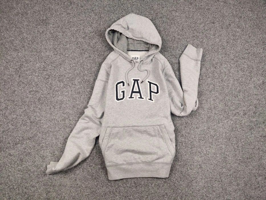 Gap Vintage Gap Blank Boxy Grey Hoodie Big Embroidered Logo Size US XL / EU 56 / 4 - 6 Thumbnail