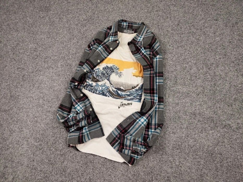 Flannel Vintage Flannel Shirt Travis Scott Style Size US L / EU 52-54 / 3 - 3 Thumbnail