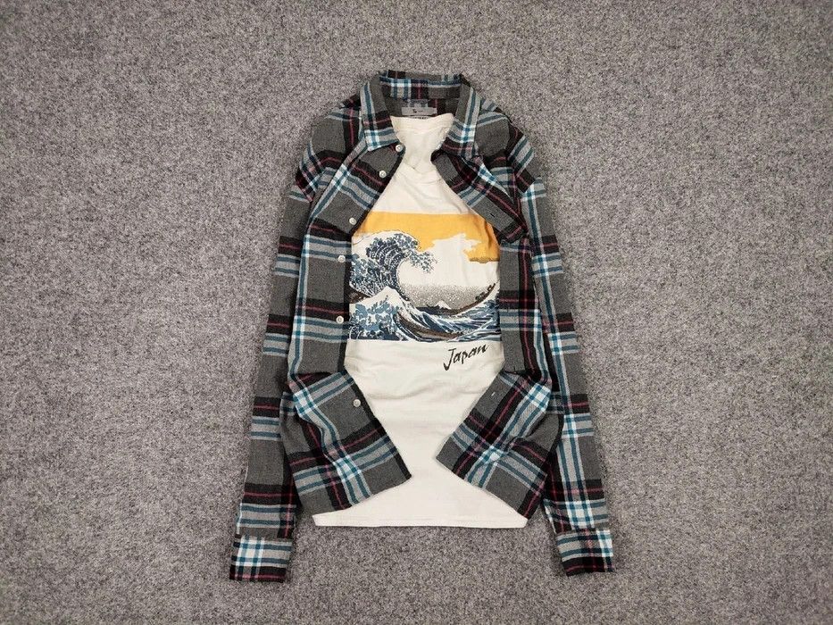 Flannel Vintage Flannel Shirt Travis Scott Style Size US L / EU 52-54 / 3 - 1 Thumbnail