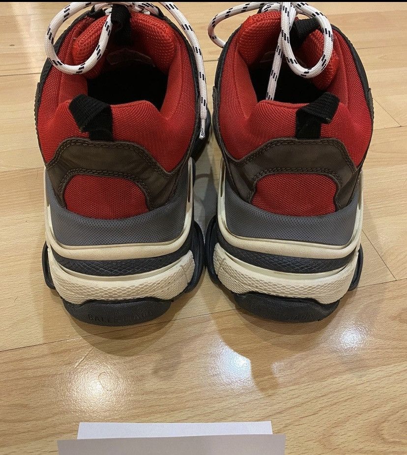 Balenciaga triple s red and grey
