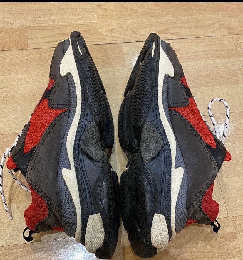 Balenciaga triple s red and grey