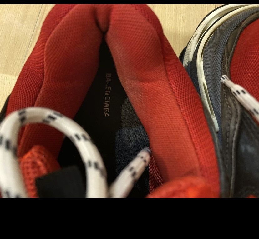 Balenciaga triple s red and grey