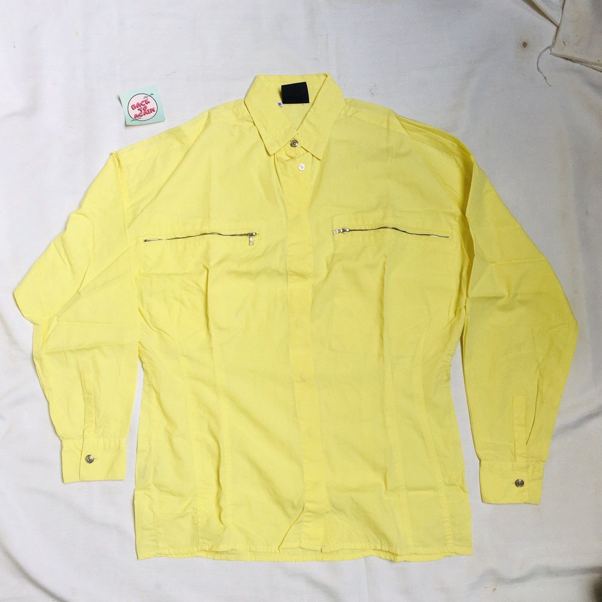 Vintage Versace jeans couture shirt button up zipper pocket