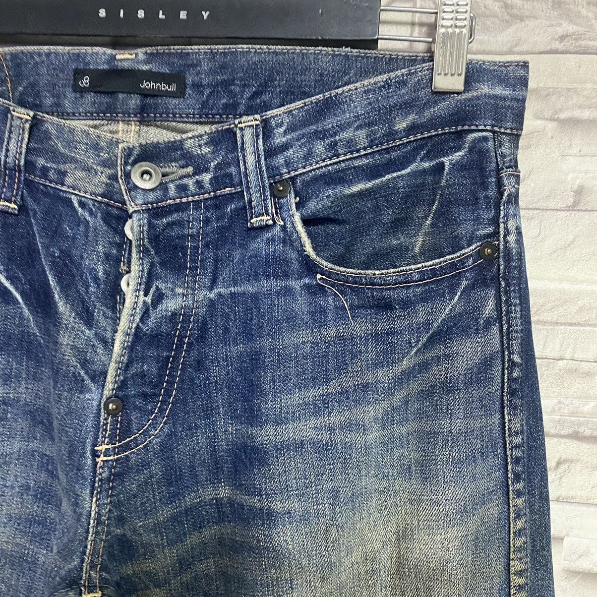 Japanese Brand JOHNBULL JAPAN Denim Cargo Pants Size US 33 - 7 Thumbnail