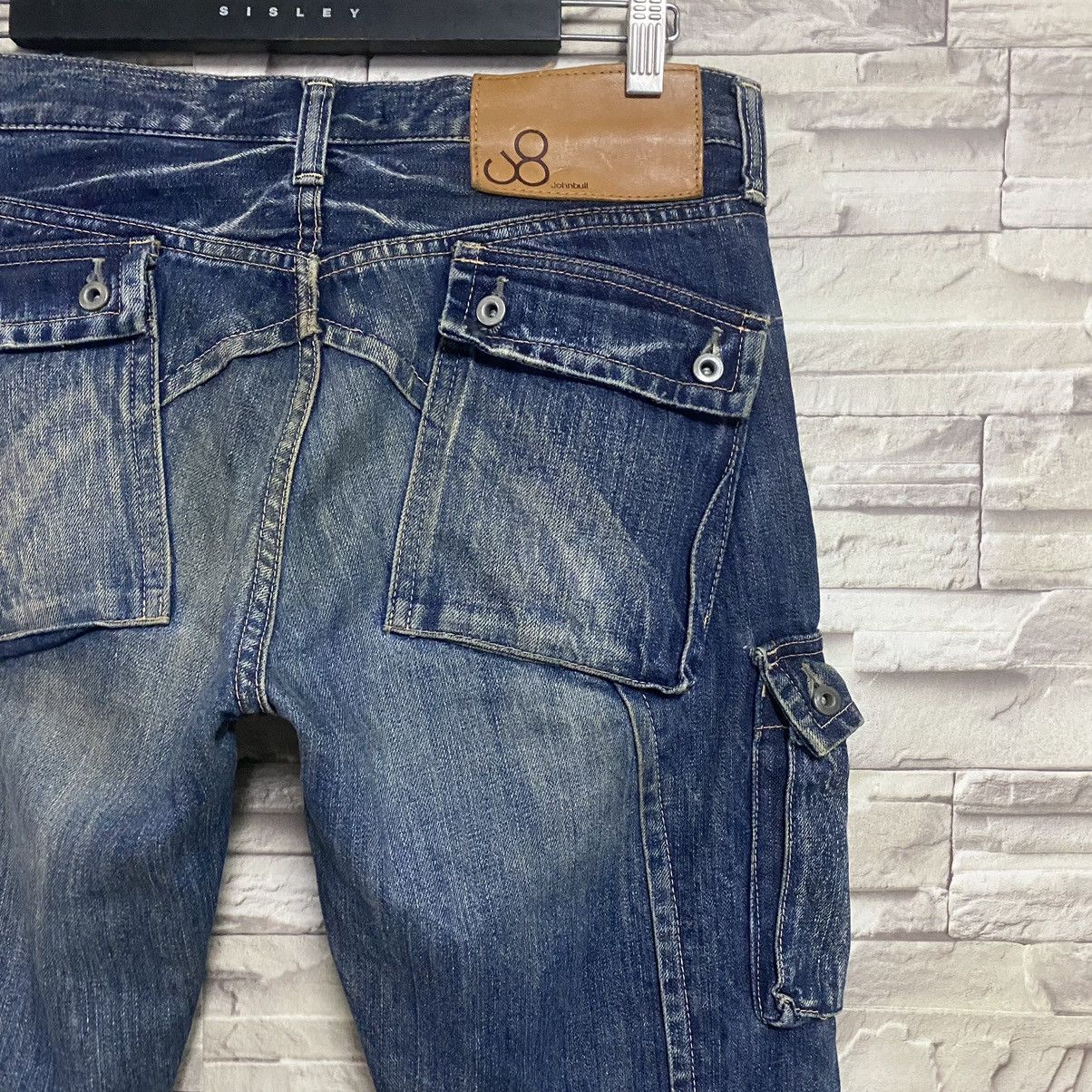 Japanese Brand JOHNBULL JAPAN Denim Cargo Pants Size US 33 - 14 Thumbnail