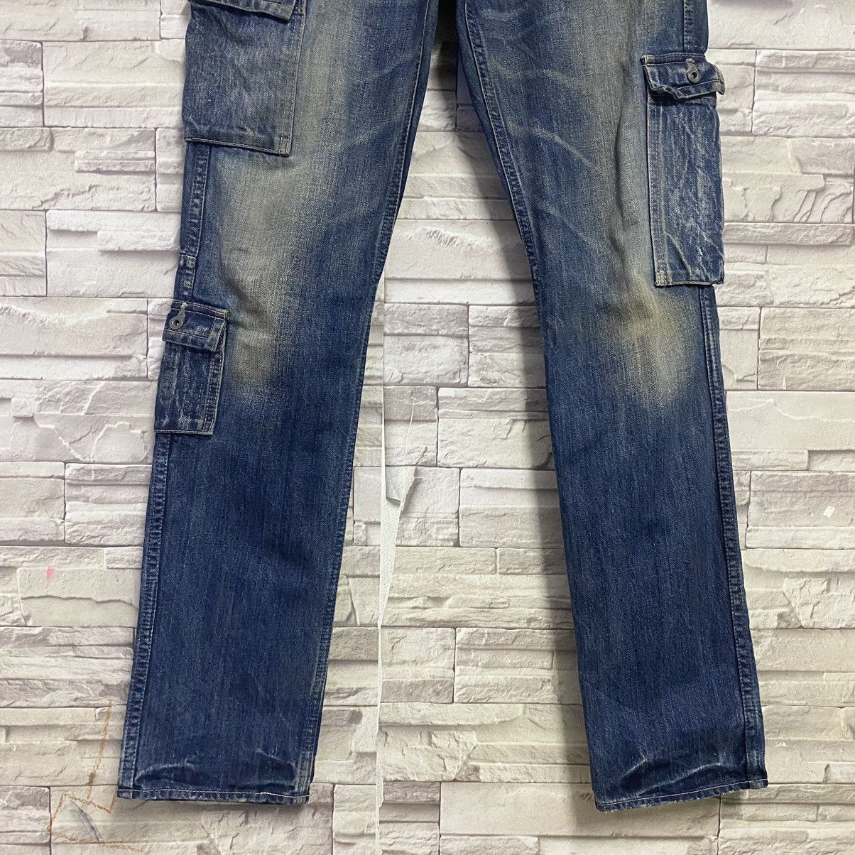 Japanese Brand JOHNBULL JAPAN Denim Cargo Pants Size US 33 - 5 Thumbnail