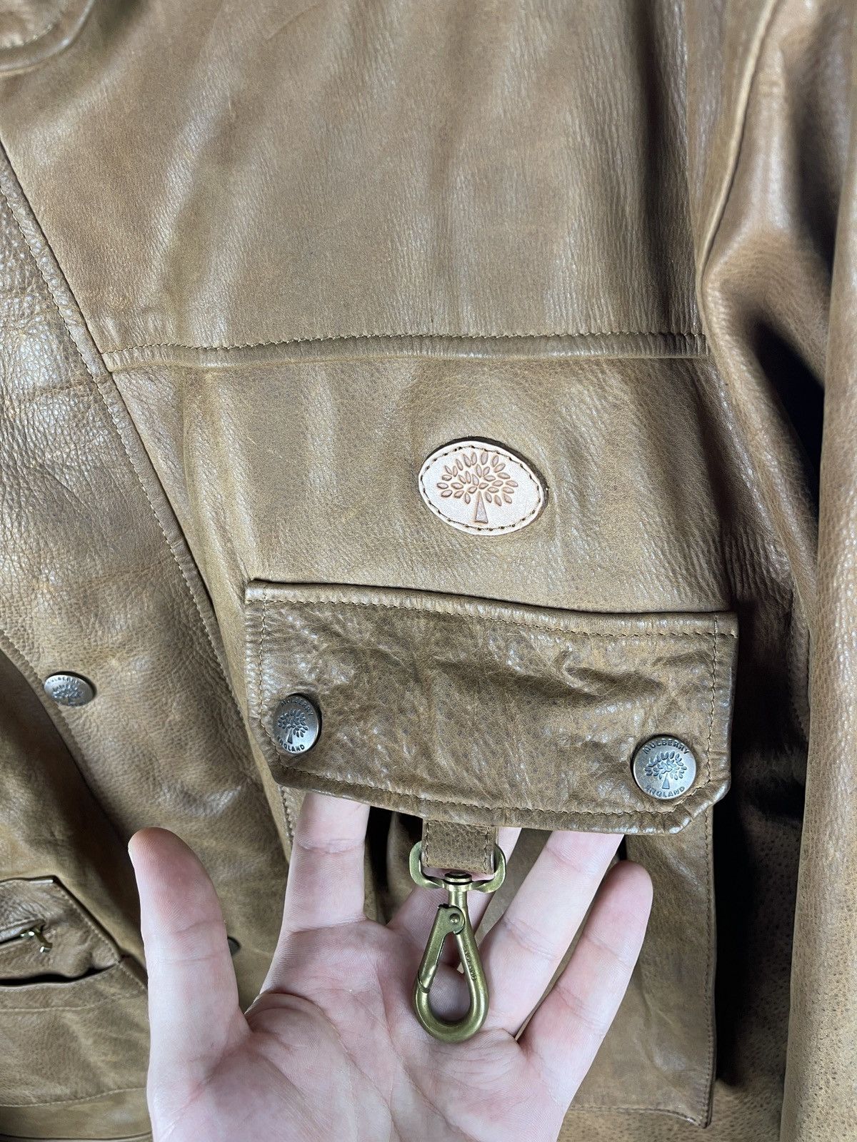 Goretex Mulberry Gore-tex brown multipocket jacket hunter leather Size US M / EU 48-50 / 2 - 15 Thumbnail