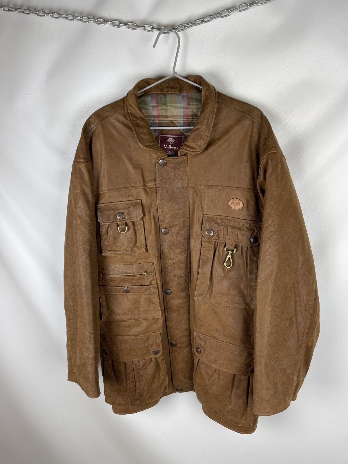 Goretex Mulberry Gore-tex brown multipocket jacket hunter leather Size US M / EU 48-50 / 2 - 14 Thumbnail