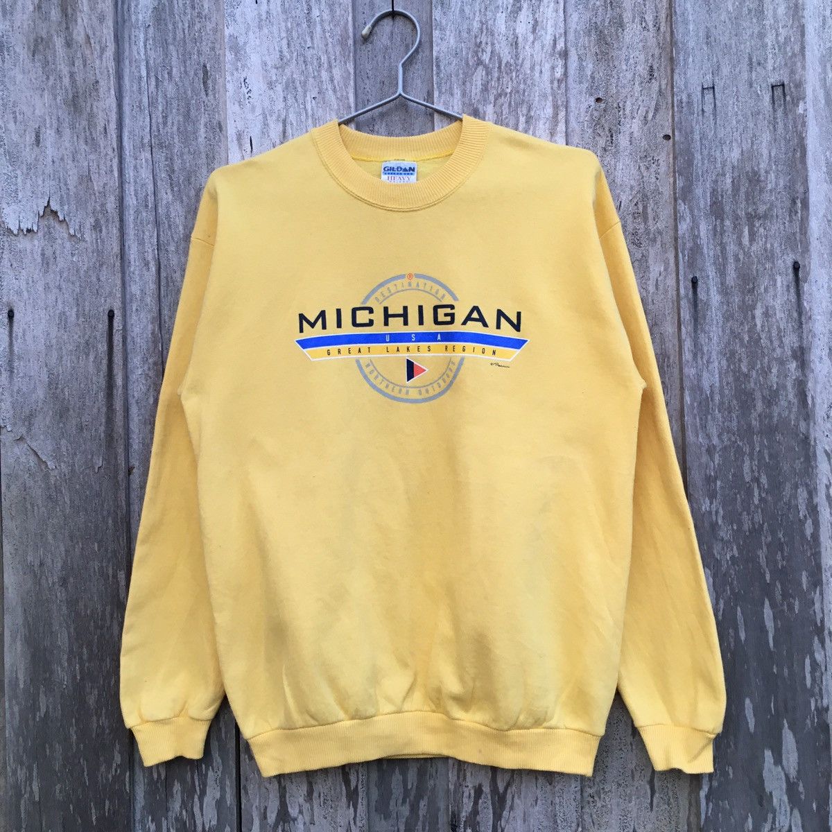 Gildan × Vintage Vintage Michigan Great Lakes Region Sweatshirt Size US M / EU 48-50 / 2 - 1 Thumbnail
