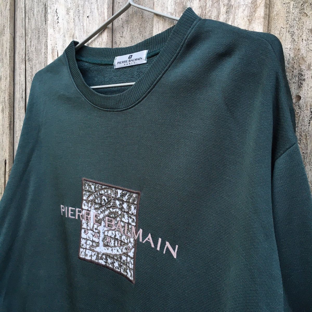 Pierre Balmain × Vintage Vintage Pierre Balmain Sweatshirt Embroidery Big Logo Size US L / EU 52-54 / 3 - 3 Thumbnail