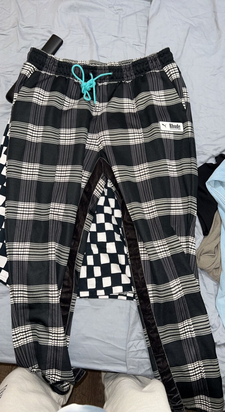 Puma × Rhude × Vintage Puma x Rhude Plaid Pants Size US 34 / EU 50 - 1 Thumbnail
