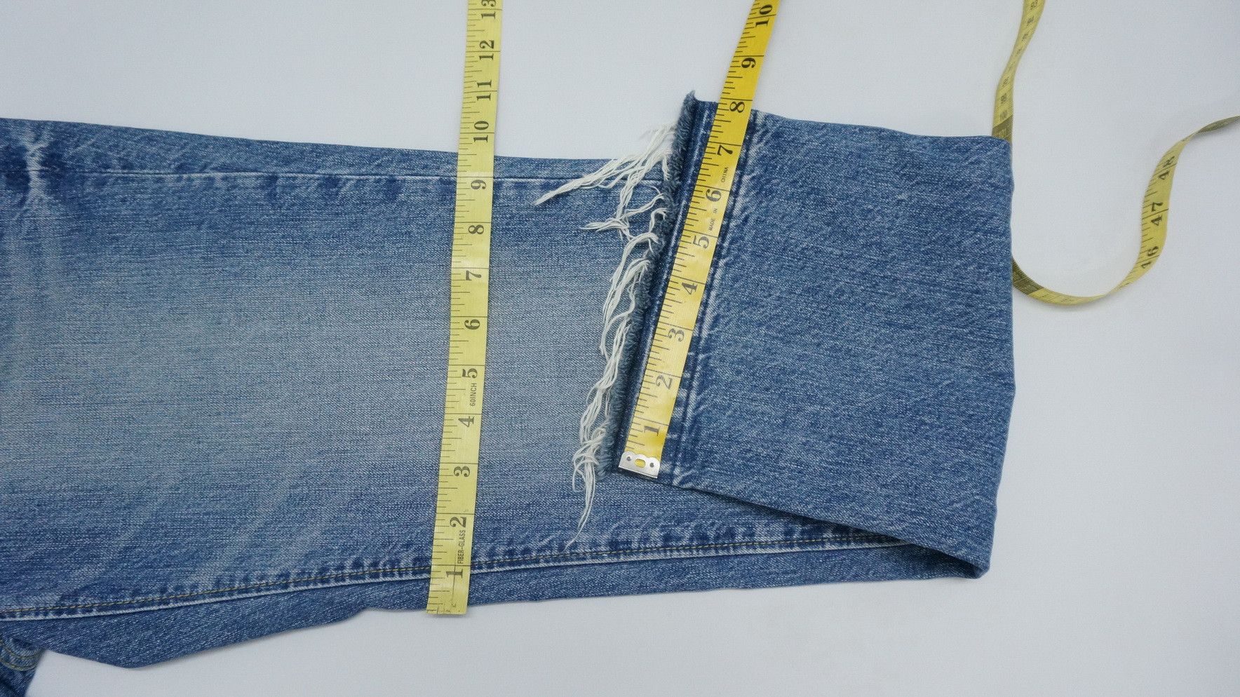 Japanese Brand GU Japan High Waisted Frayed Released Hem Unisex Jeans Size US 28 / EU 44 - 15 Thumbnail