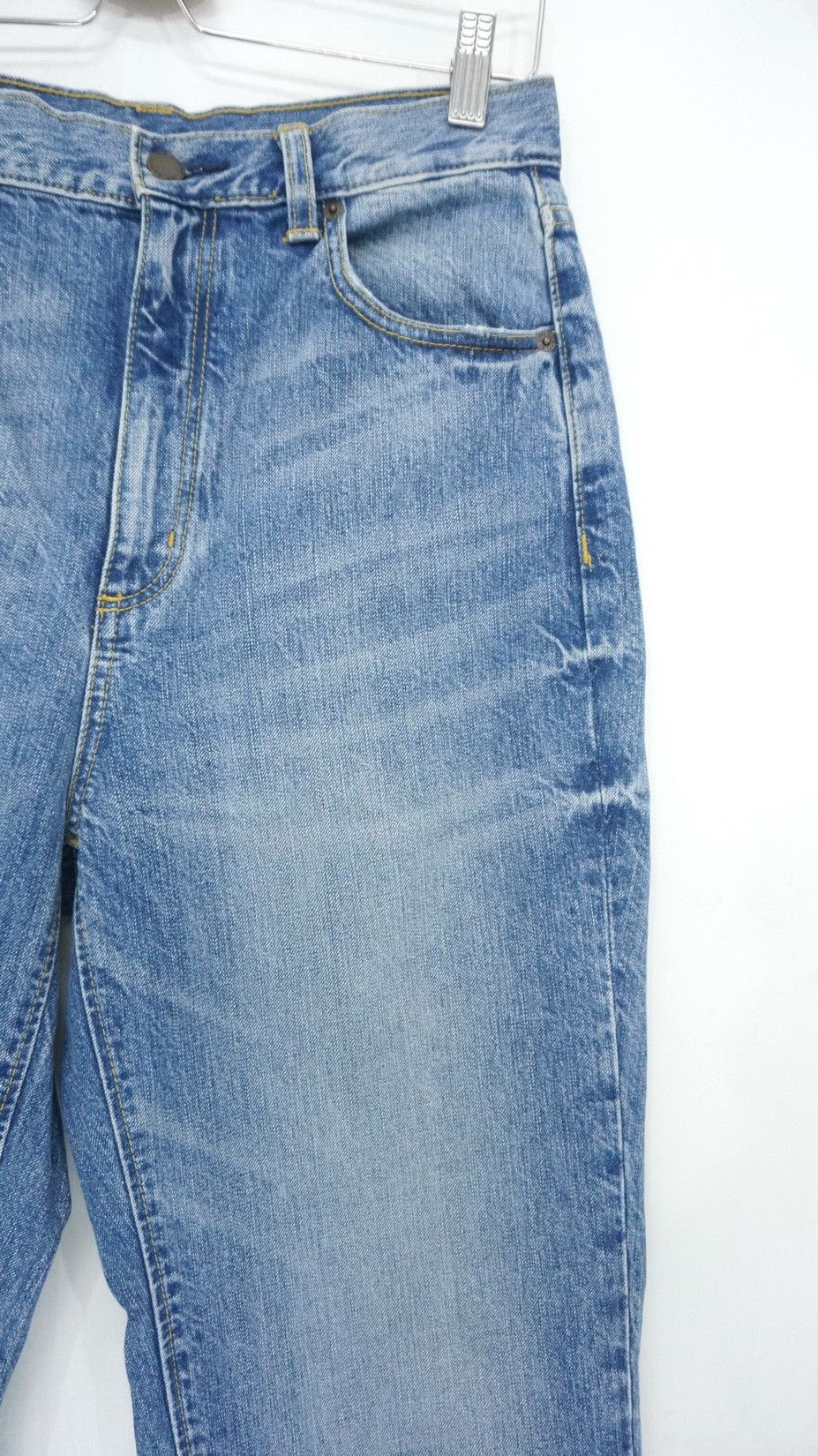 Japanese Brand GU Japan High Waisted Frayed Released Hem Unisex Jeans Size US 28 / EU 44 - 4 Thumbnail