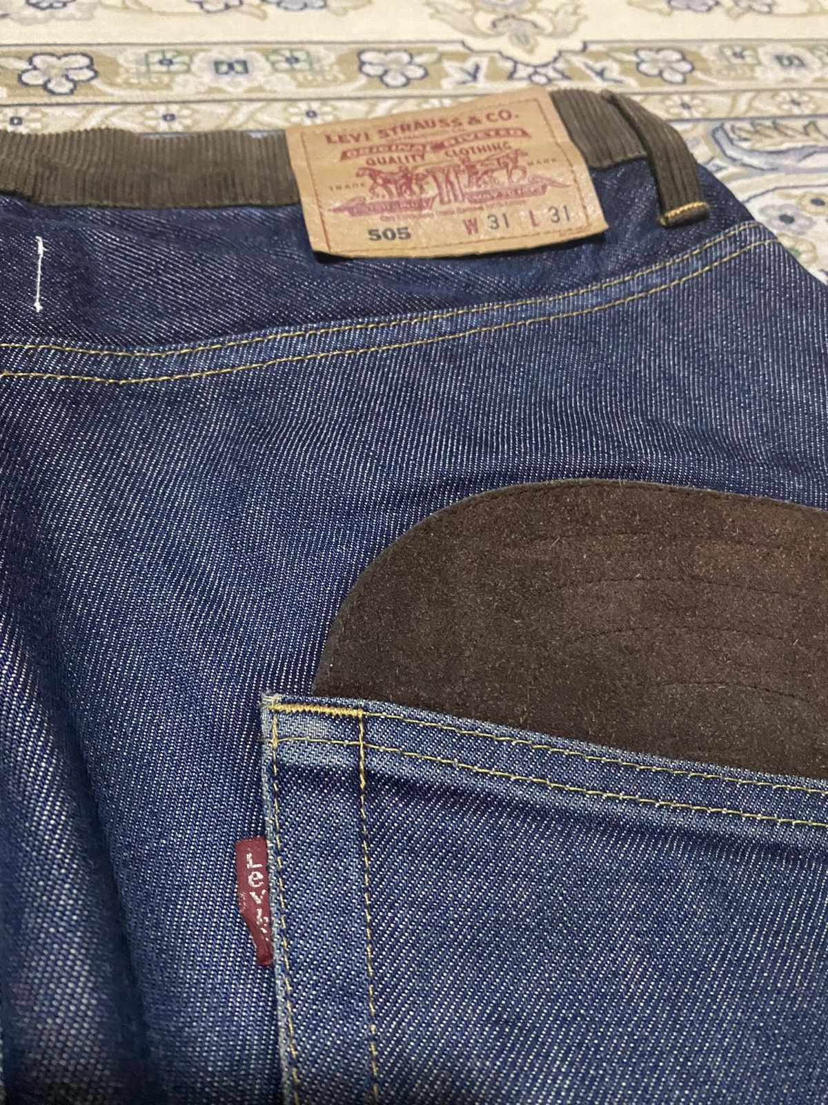 Comme des Garcons × Junya Watanabe × Levi's Vintage Clothing AD2011 eYe Junya Watanabe CDG x Levis 505 Cowhide Pocket Size US 32 / EU 48 - 5 Thumbnail