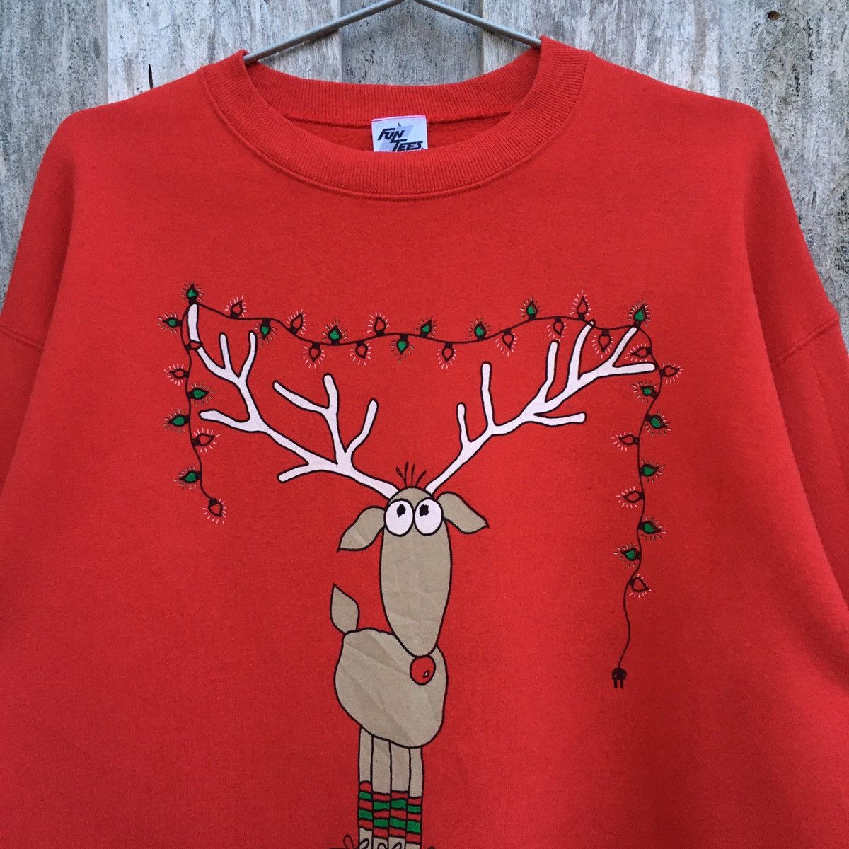 Vintage Vintage Fun Tees Animated Christmas Deer Crewneck Sweatshirt Size US L / EU 52-54 / 3 - 2 Thumbnail