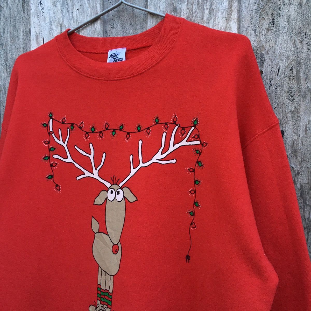 Vintage Vintage Fun Tees Animated Christmas Deer Crewneck Sweatshirt Size US L / EU 52-54 / 3 - 3 Thumbnail