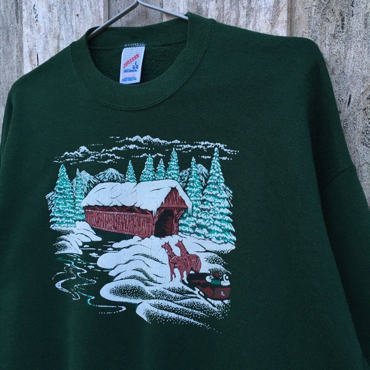 Jerzees × Vintage Vintage Animated Christmas Crewneck Sweatshirt Size US L / EU 52-54 / 3 - 3 Thumbnail