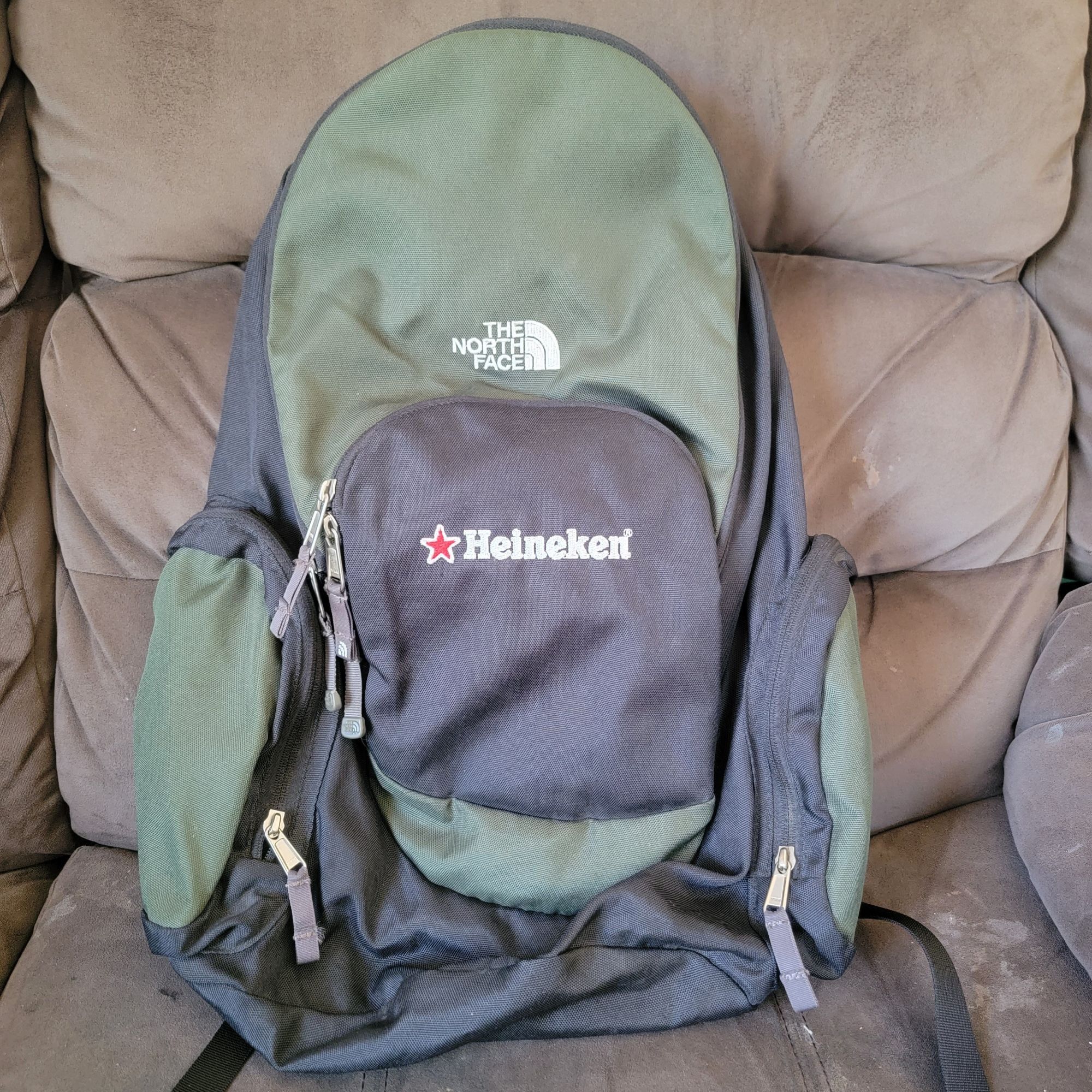 The North Face The North Face Heineken Green Black Backpack School Collage Size ONE SIZE - 1 Thumbnail