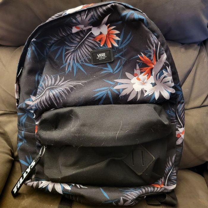 Vans old skool ii peace out store floral backpack