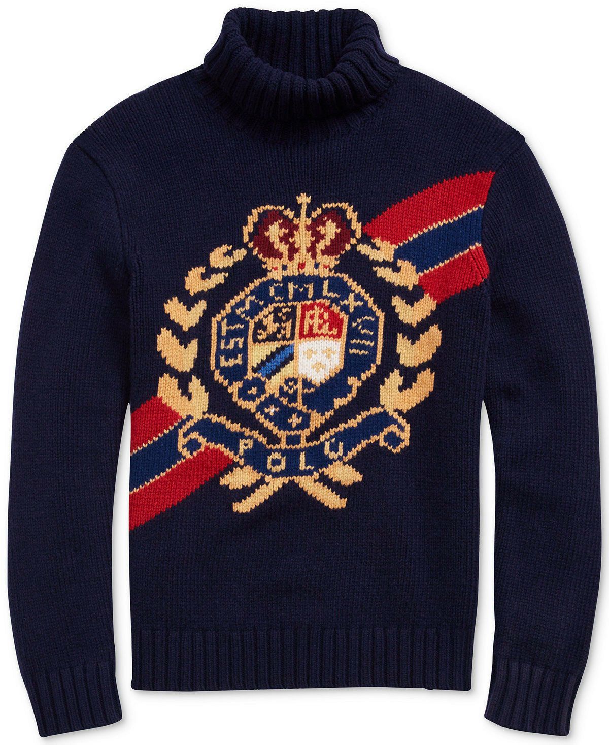 Polo Ralph Lauren Polo Ralph Lauren Blue Retro Crest Turtleneck Size XXL Size US XXL / EU 58 / 5 - 5 Thumbnail