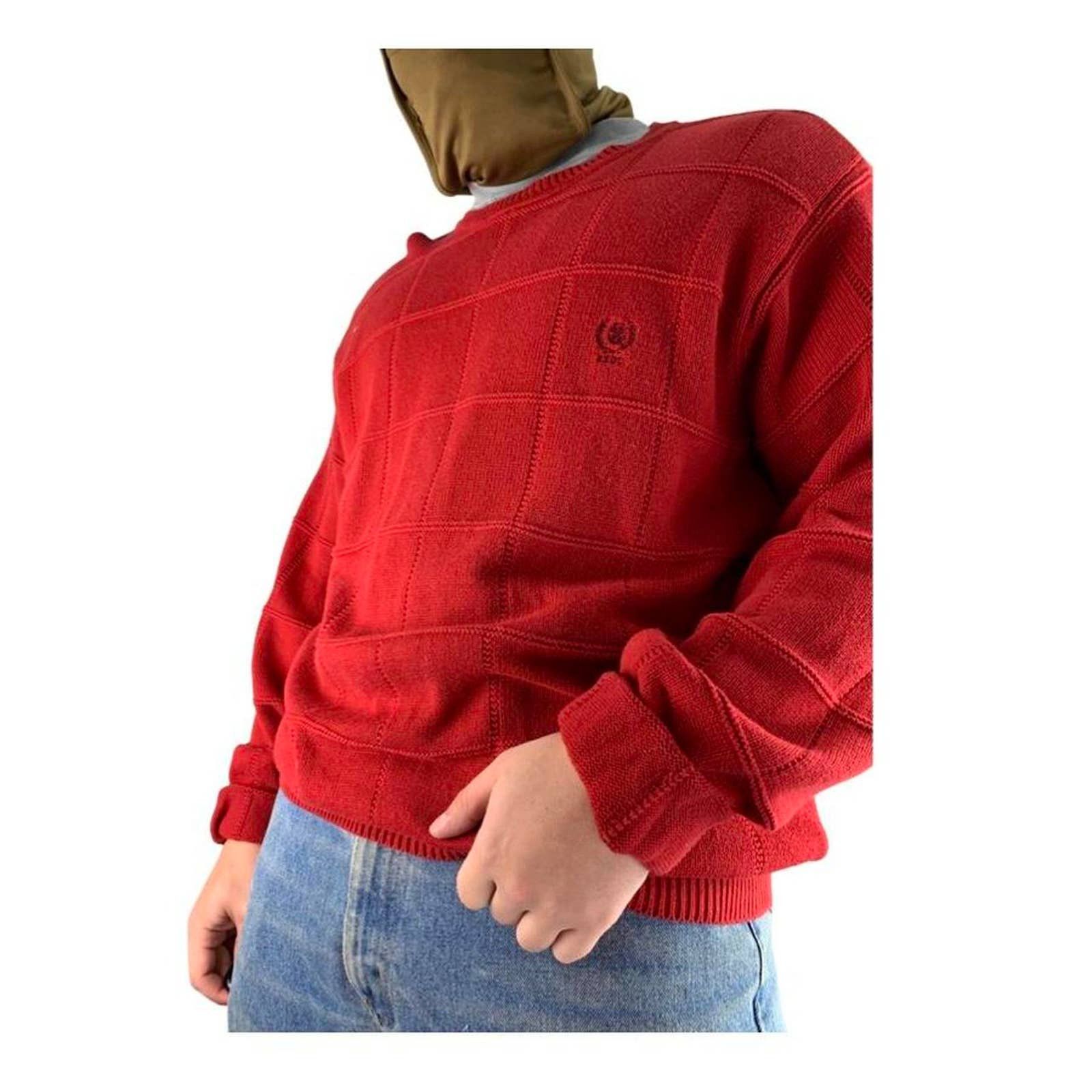Chaps Vintage 90s Chaps Baggy Red Sweater Size US L / EU 52-54 / 3 - 2 Preview