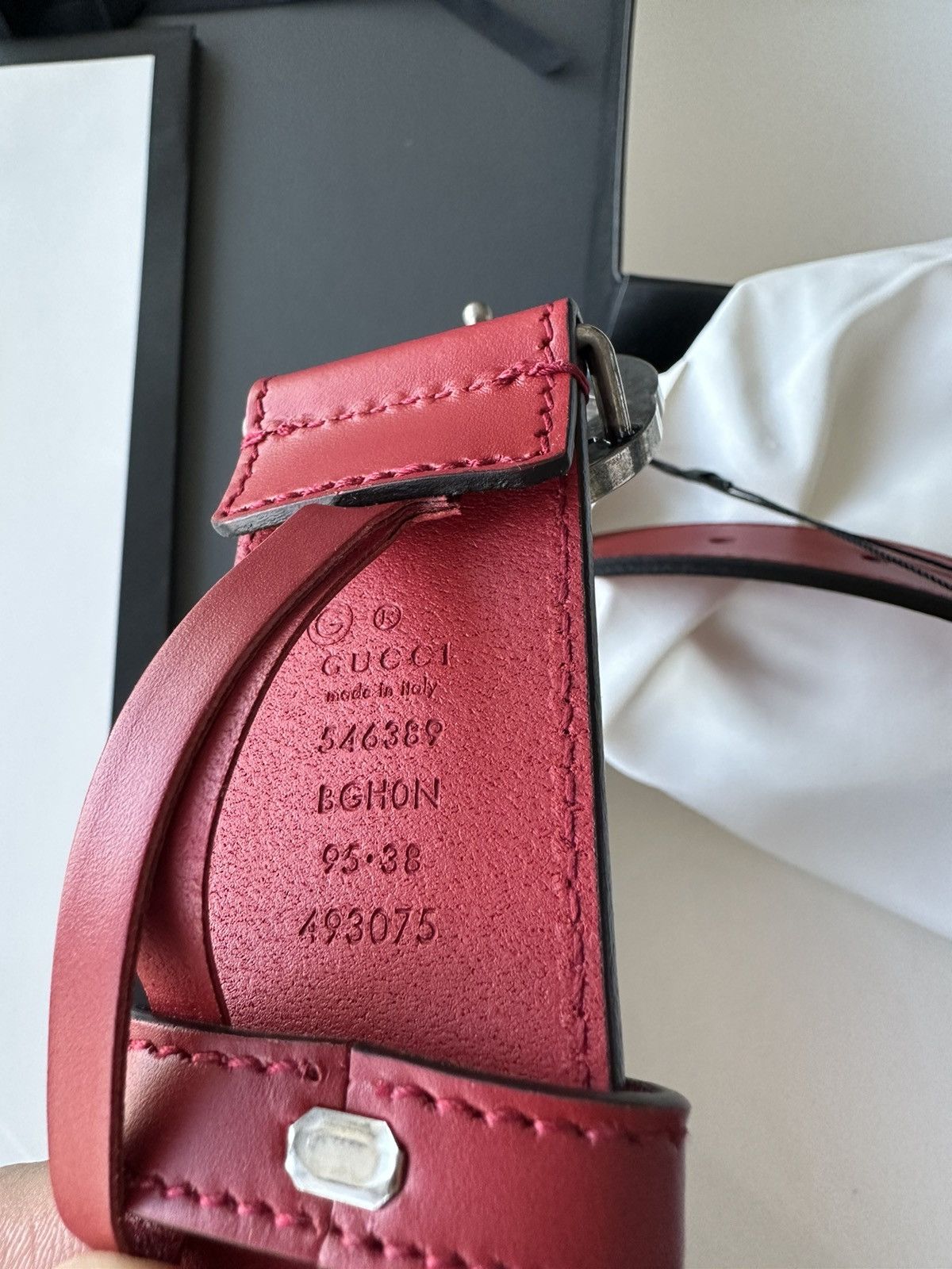 Gucci Super Runway Brand New GG Gucci Leather Belt 95cm Size 32 - 5 Thumbnail