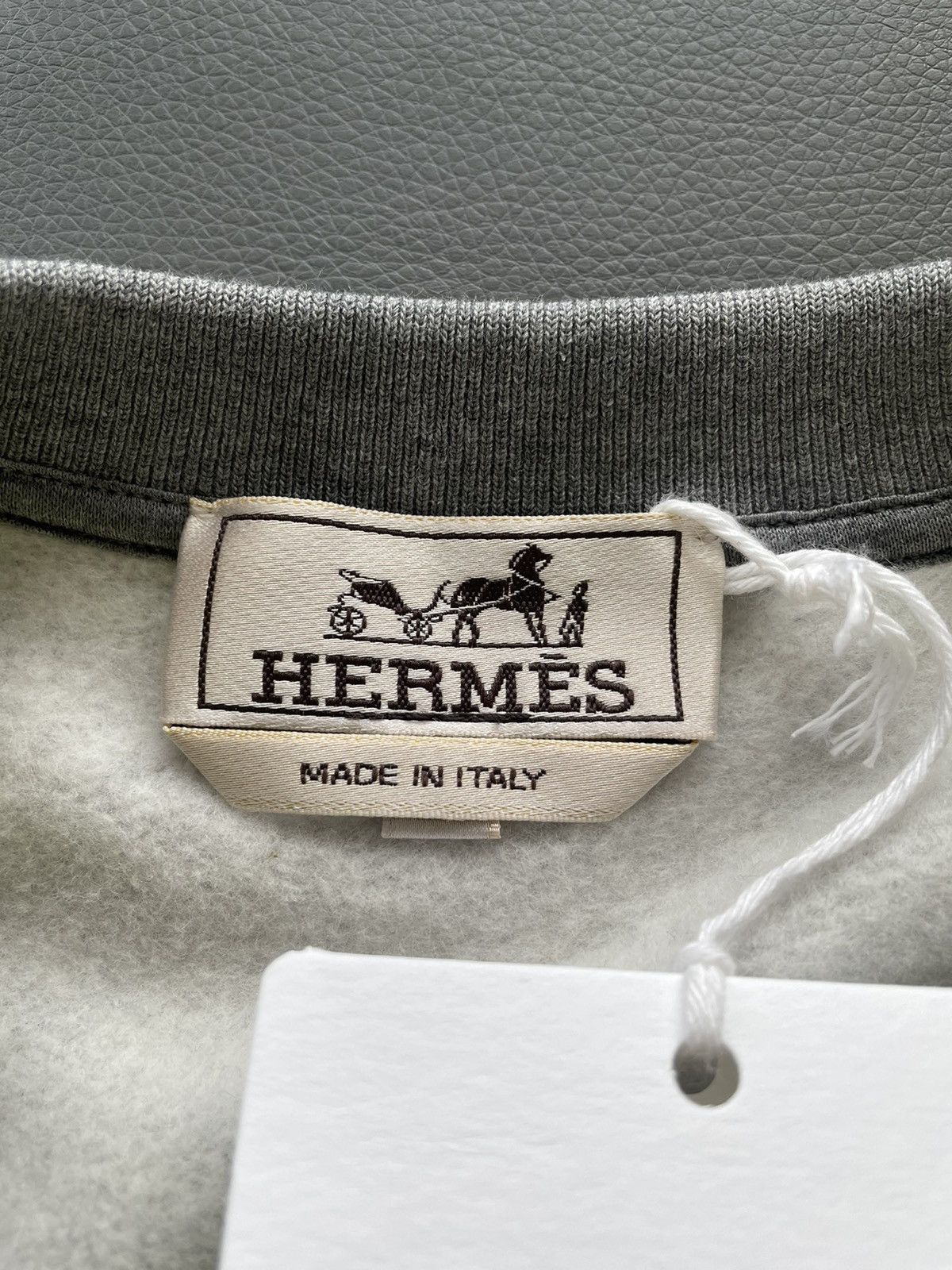 Hermes Super Runway Hermes Leather Crewneck Shirt Brand New Size US L / EU 52-54 / 3 - 7 Thumbnail
