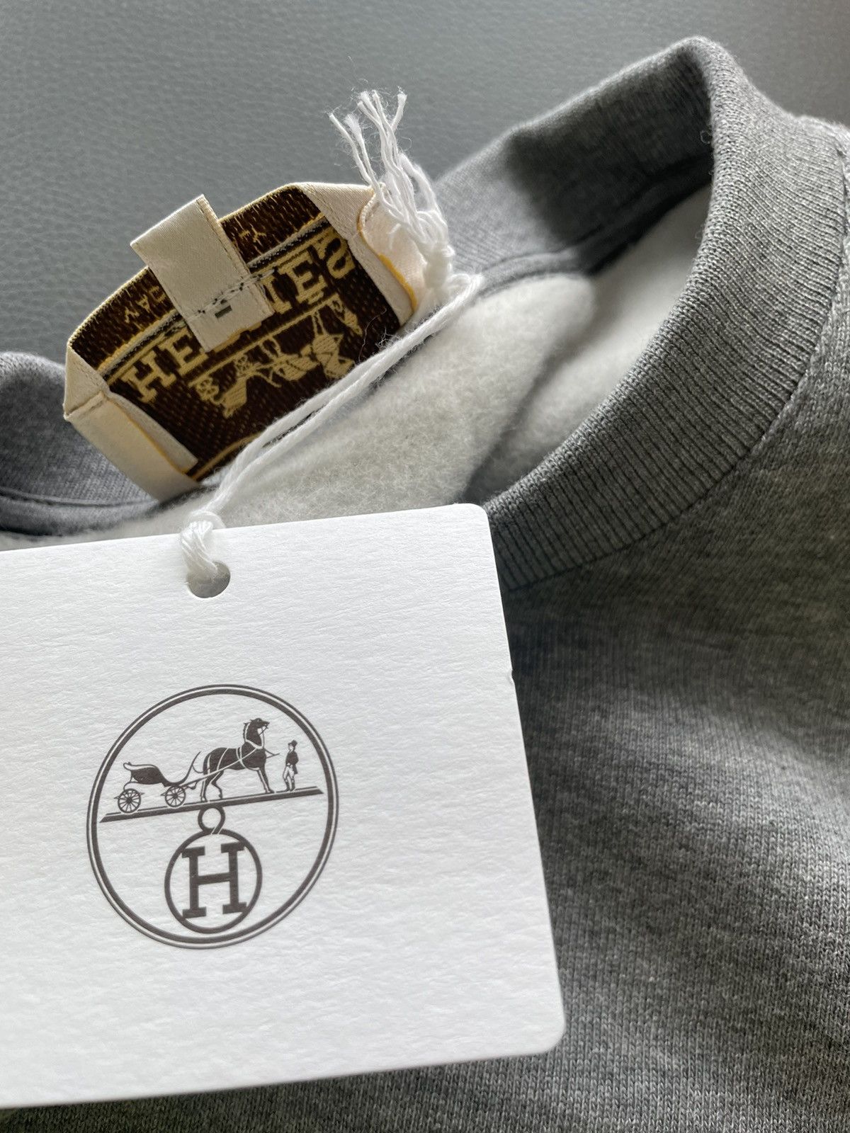 Hermes Super Runway Hermes Leather Crewneck Shirt Brand New Size US L / EU 52-54 / 3 - 12 Thumbnail