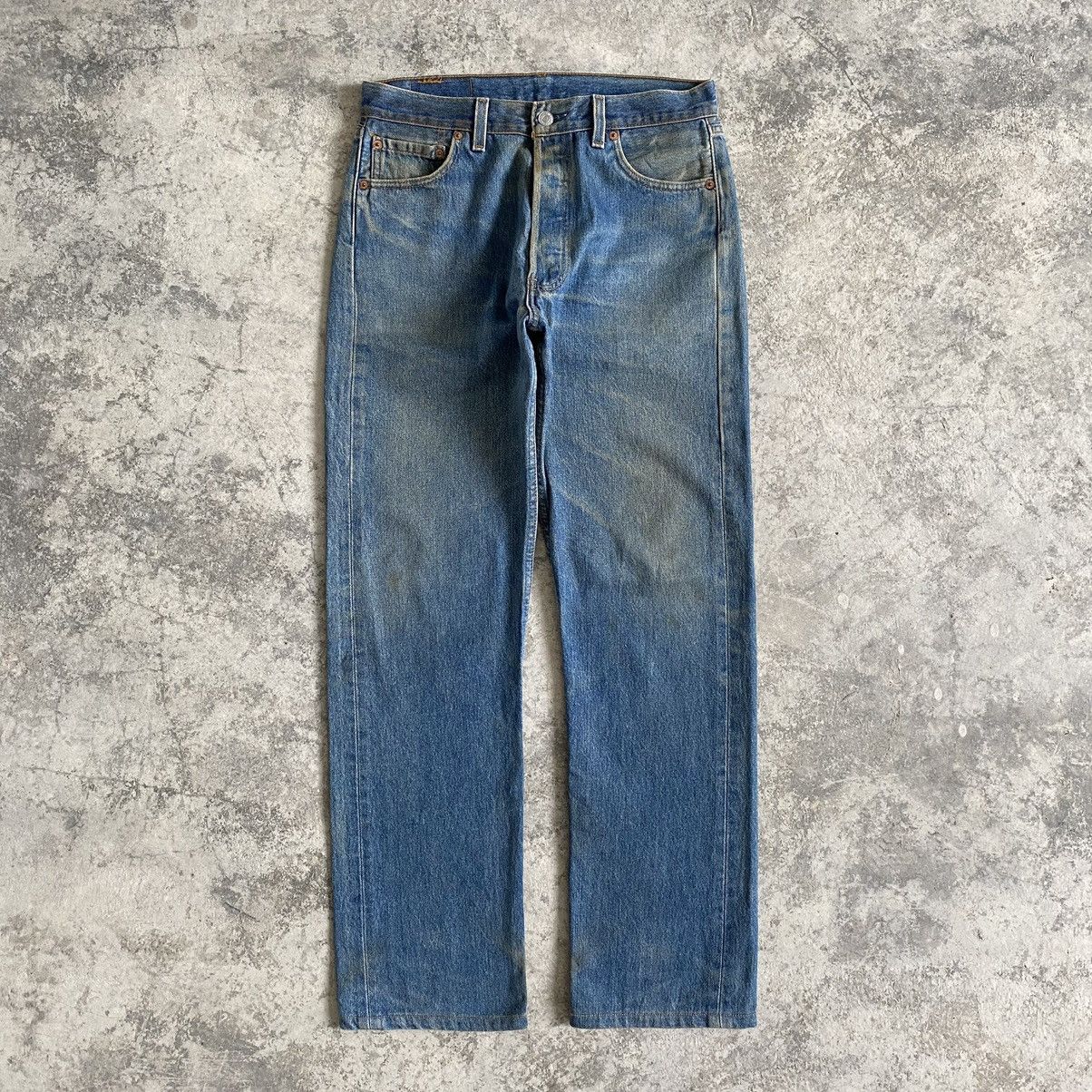 Levi's Size 30x30.5 Vintage 90's Levi's 501 Stone Washed Jeans Size US 30 / EU 46 - 1 Thumbnail