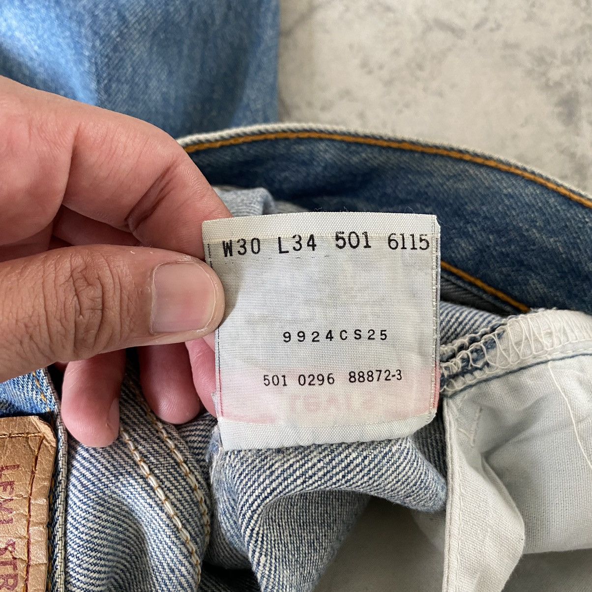 Levi's Size 30x30.5 Vintage 90's Levi's 501 Stone Washed Jeans Size US 30 / EU 46 - 18 Thumbnail