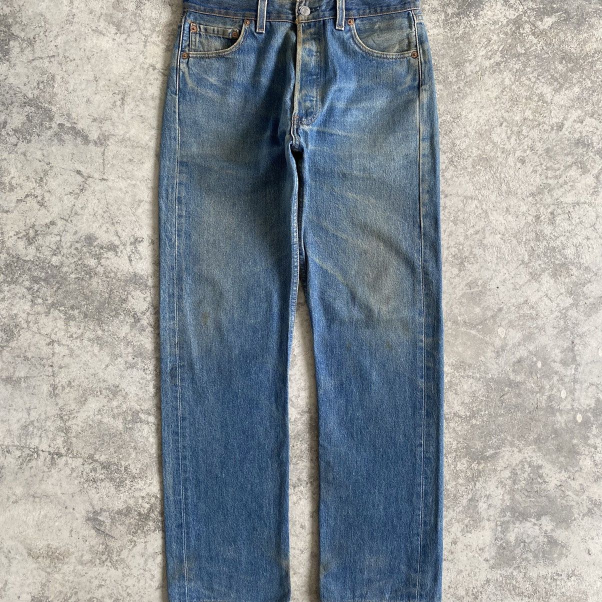 Levi's Size 30x30.5 Vintage 90's Levi's 501 Stone Washed Jeans Size US 30 / EU 46 - 4 Thumbnail