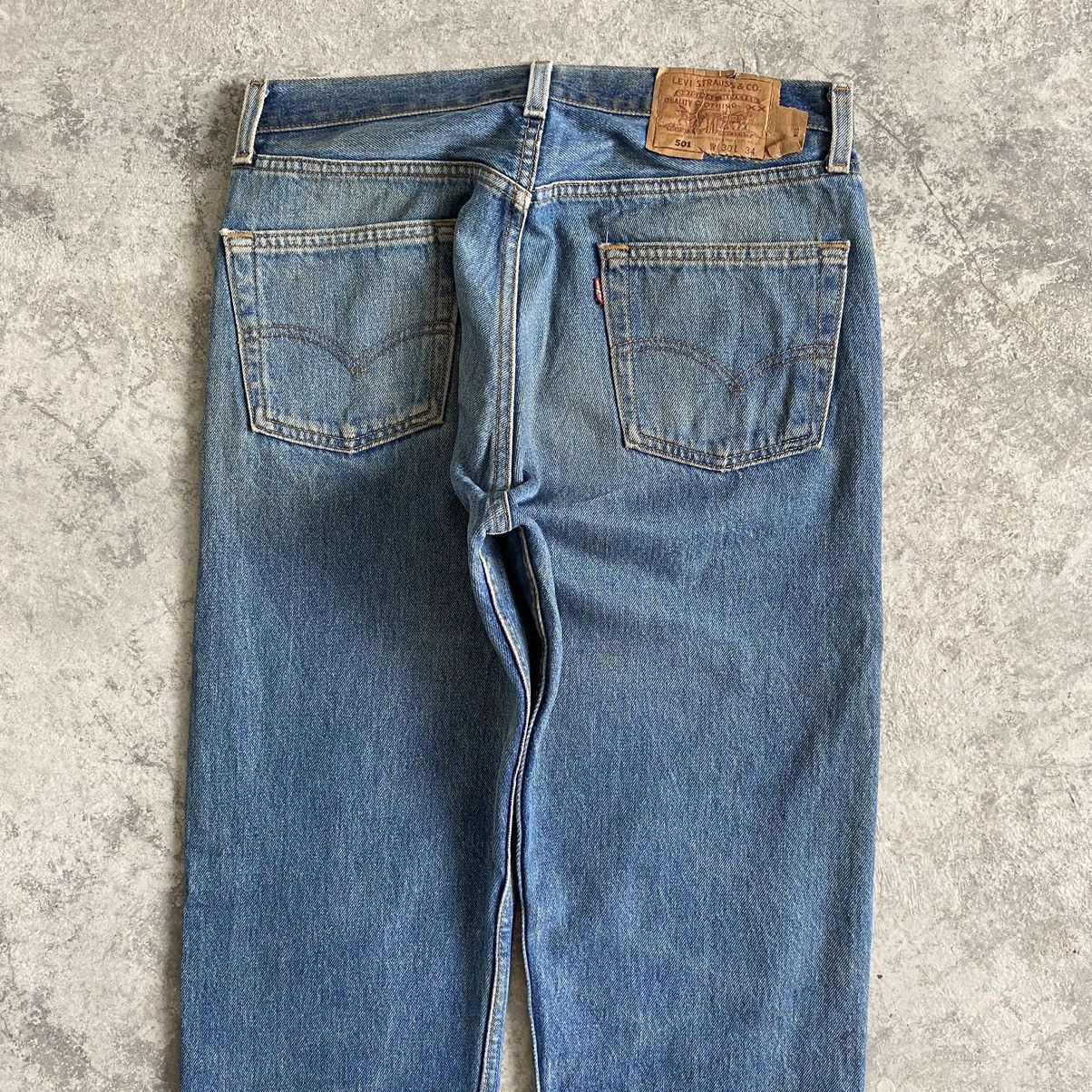 Levi's Size 30x30.5 Vintage 90's Levi's 501 Stone Washed Jeans Size US 30 / EU 46 - 11 Thumbnail