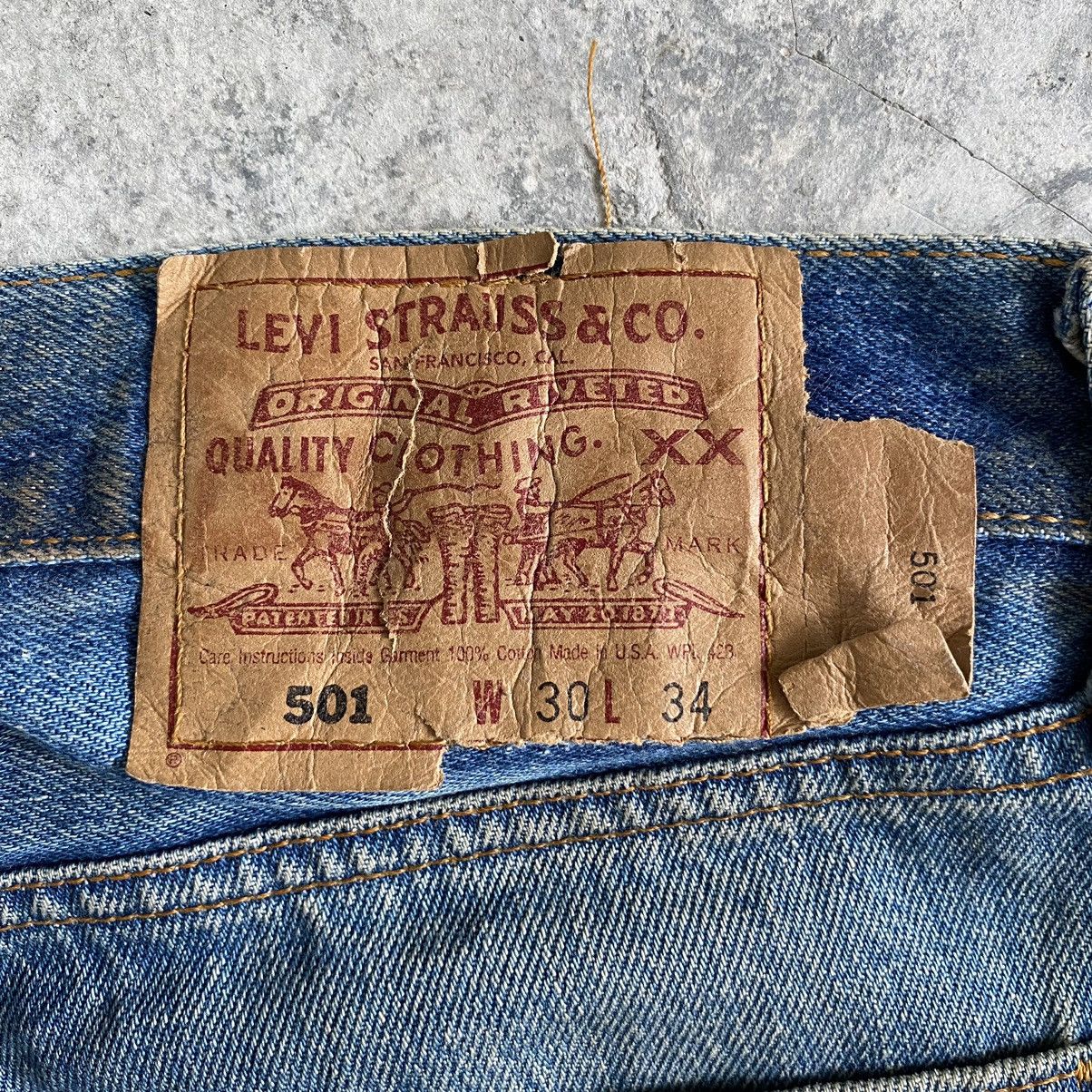 Levi's Size 30x30.5 Vintage 90's Levi's 501 Stone Washed Jeans Size US 30 / EU 46 - 16 Thumbnail