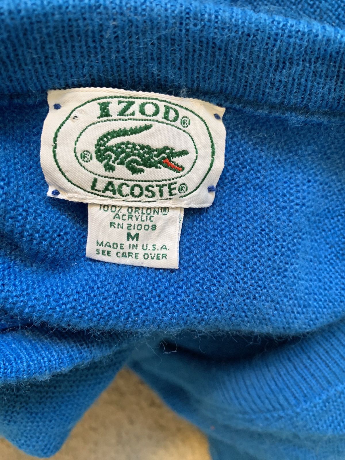 Lacoste × Vintage VINTAGE LACOSTE IZOD V-NECK SWEATER Size US M / EU 48-50 / 2 - 18 Thumbnail