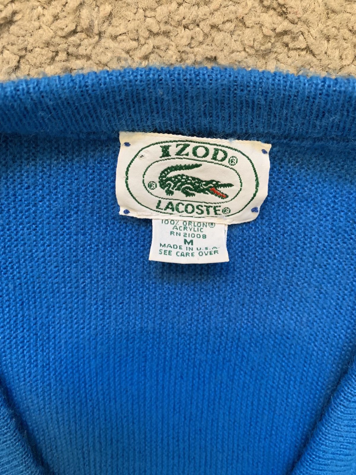 Lacoste × Vintage VINTAGE LACOSTE IZOD V-NECK SWEATER Size US M / EU 48-50 / 2 - 4 Thumbnail