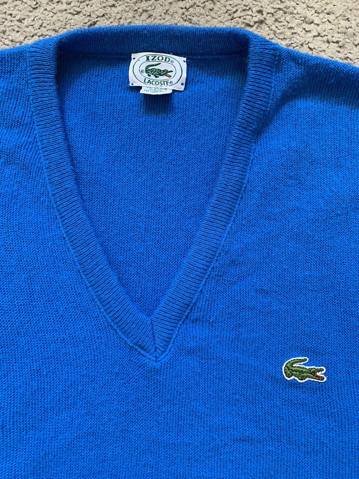 Lacoste × Vintage VINTAGE LACOSTE IZOD V-NECK SWEATER Size US M / EU 48-50 / 2 - 3 Thumbnail