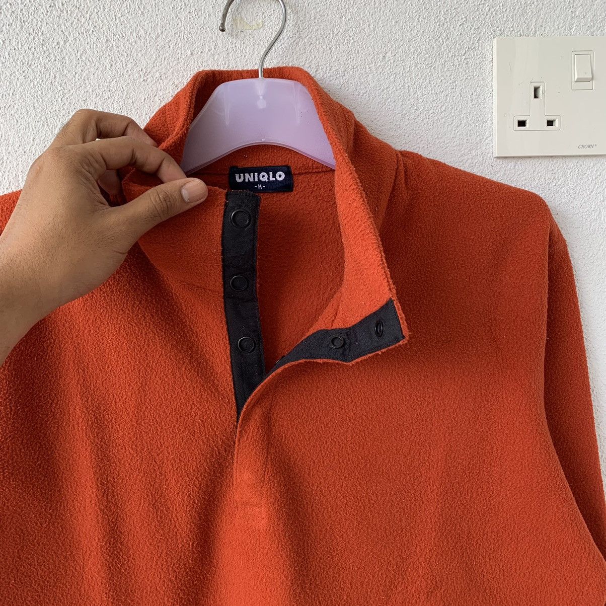 Japanese Brand × Uniqlo vintage UNIQLO fleece long sleeve t shirt.. quarter button.. Size US M / EU 48-50 / 2 - 6 Thumbnail