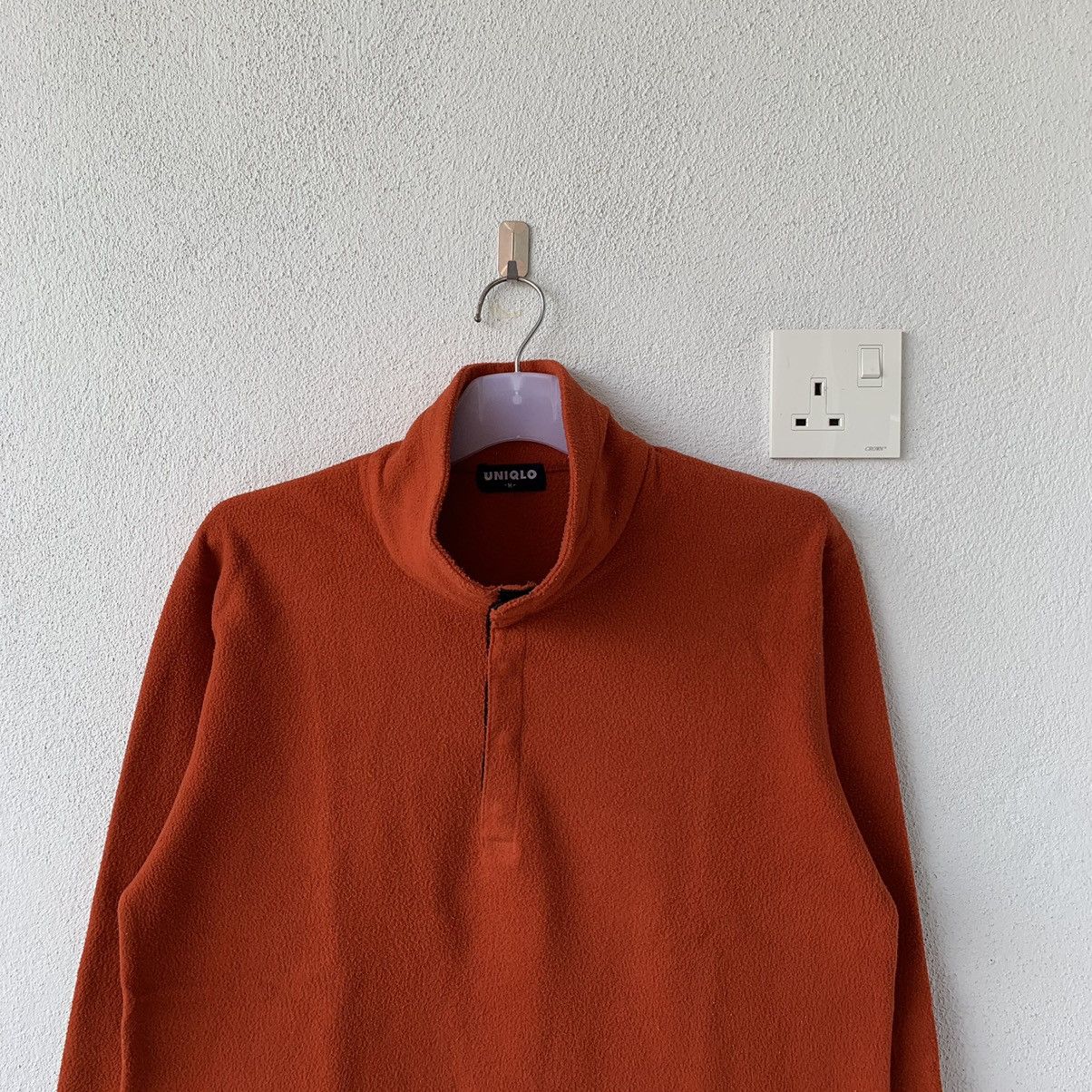 Japanese Brand × Uniqlo vintage UNIQLO fleece long sleeve t shirt.. quarter button.. Size US M / EU 48-50 / 2 - 2 Thumbnail