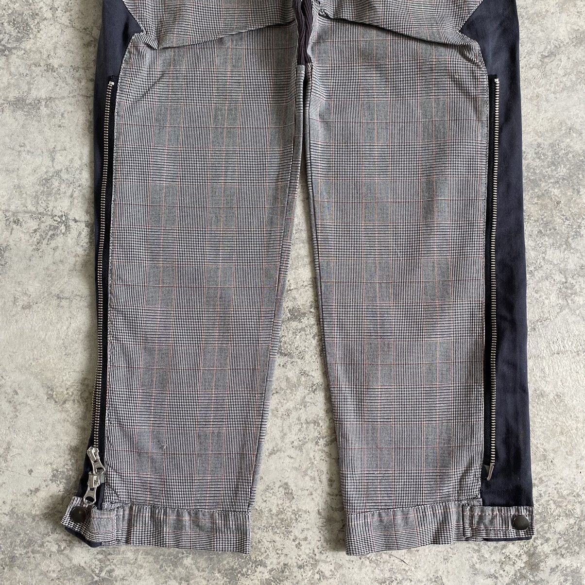 Designer PPFM Checkered Zipped Bondage Pants Size US 31 - 4 Thumbnail