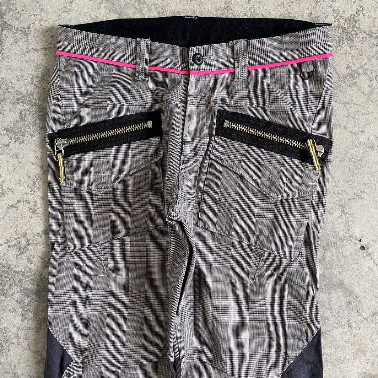 Designer PPFM Checkered Zipped Bondage Pants Size US 31 - 6 Thumbnail