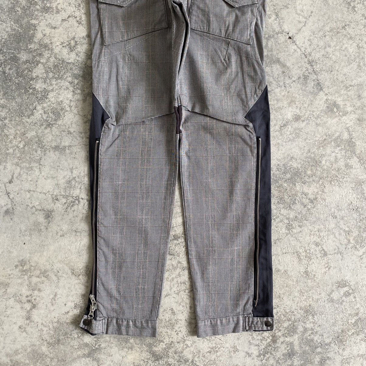 Designer PPFM Checkered Zipped Bondage Pants Size US 31 - 3 Thumbnail