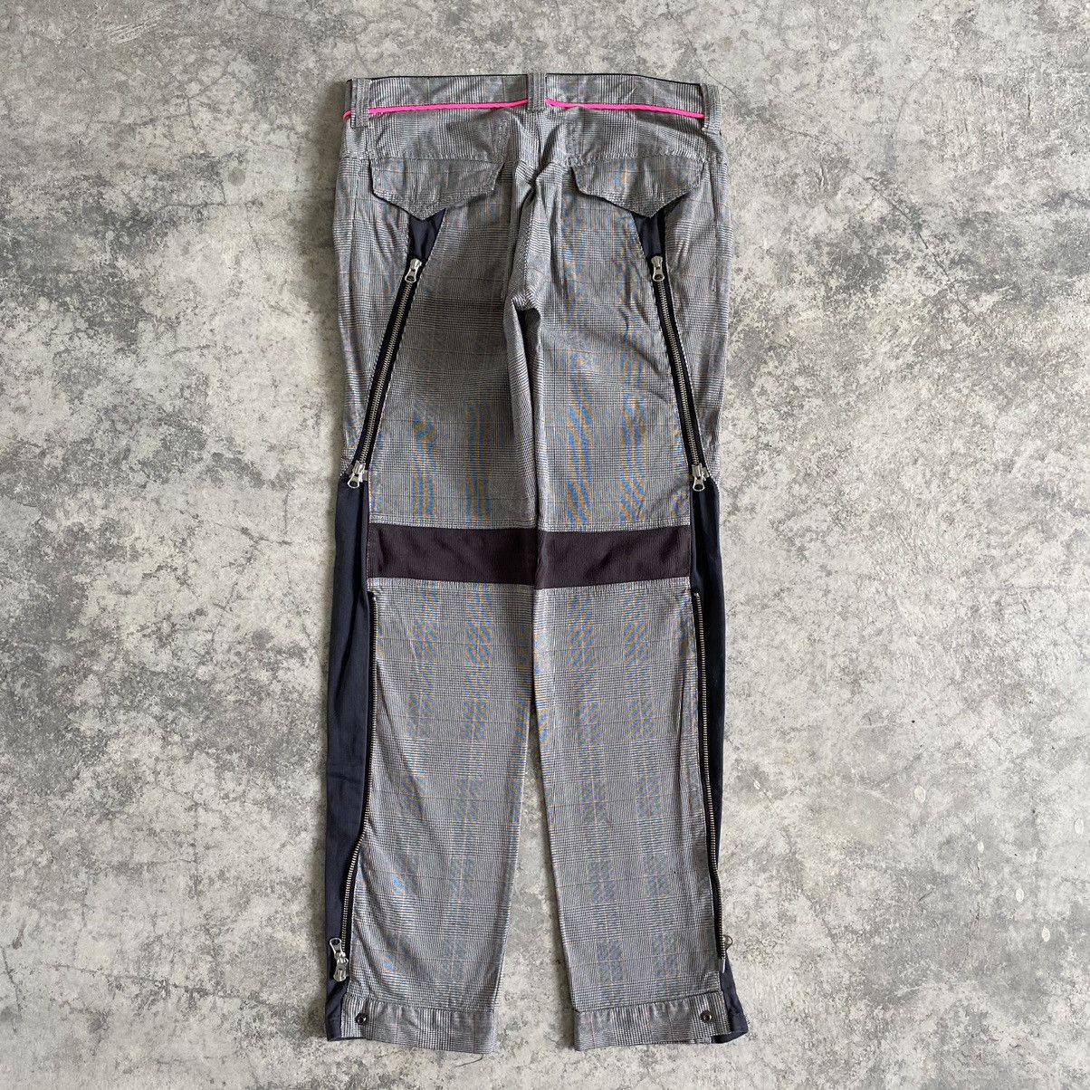 Designer PPFM Checkered Zipped Bondage Pants Size US 31 - 10 Thumbnail